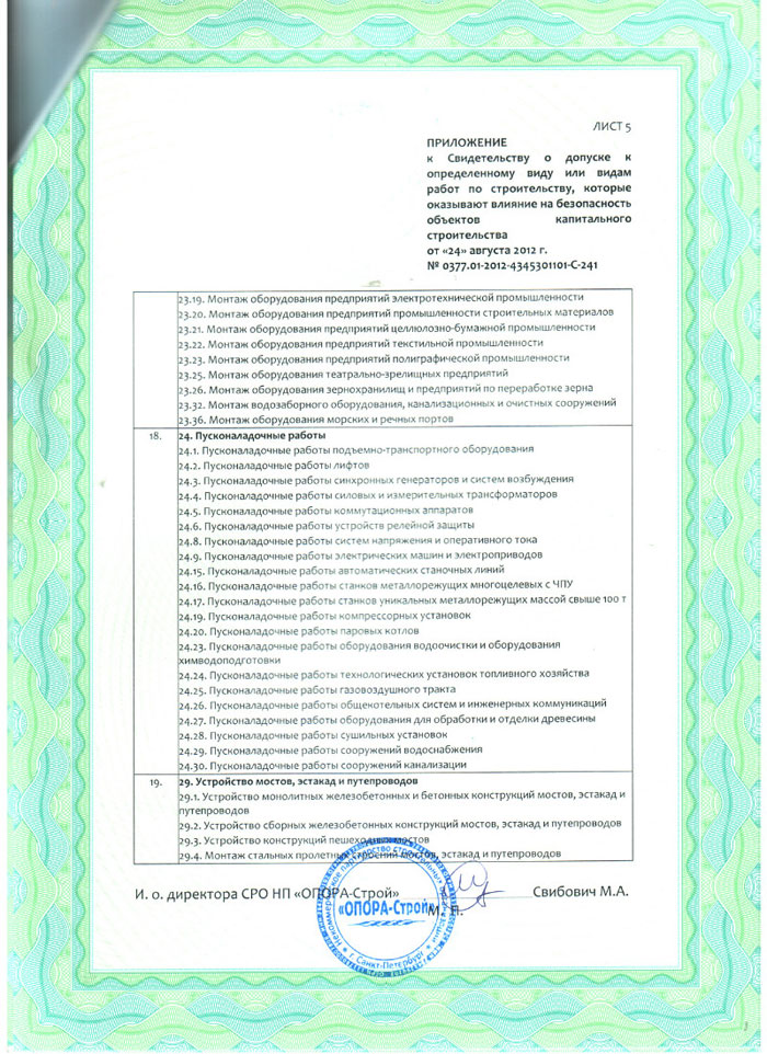 Допуски СРО на строительство