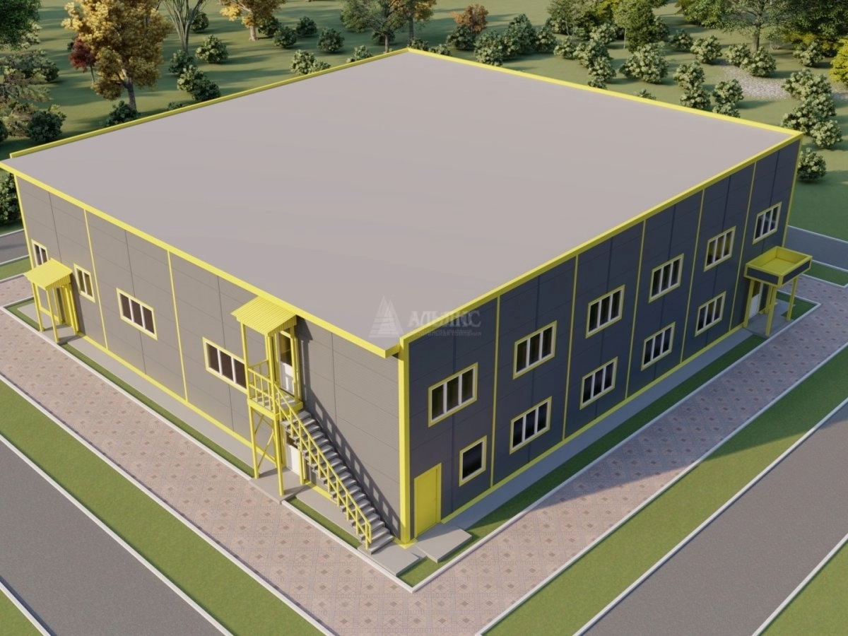 3D визуализация Грузовое СТО из сэндвич-панелей - фото 3