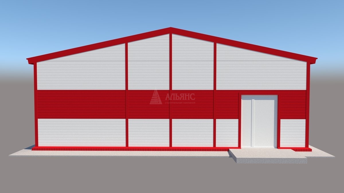 3D визуализация Магазин из сэндвич-панелей - фото 10