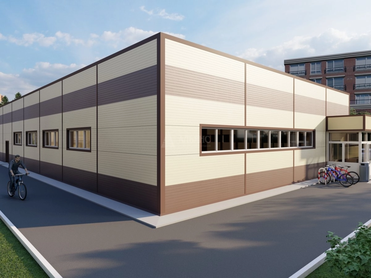 3D визуализация Магазин из сэндвич-панелей - фото 1